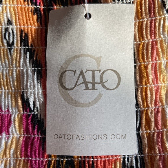 Cato NWT Aztec Colorful Smocked Sleeveless Top: 3028 - Picture 6 of 10